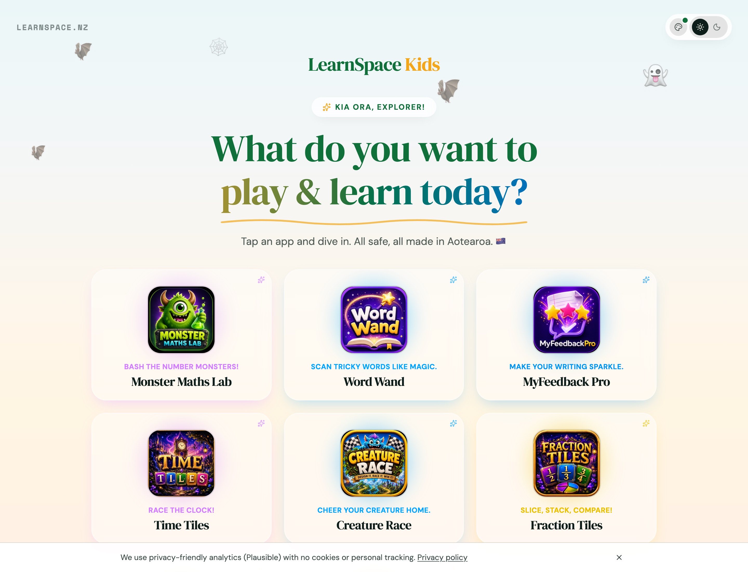 Kids Portal in the Halloween theme